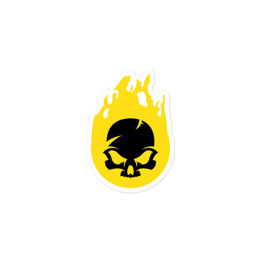 Flaming Skull Sticker