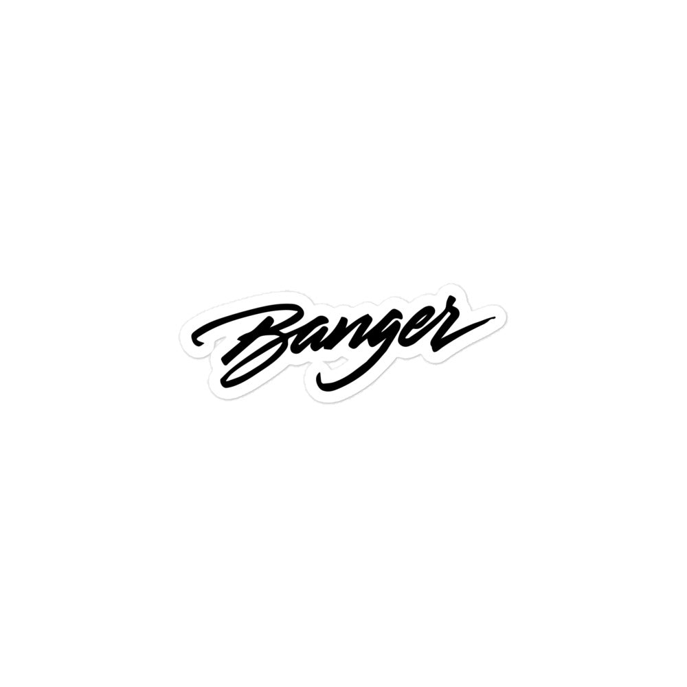 The Banger Script stickers