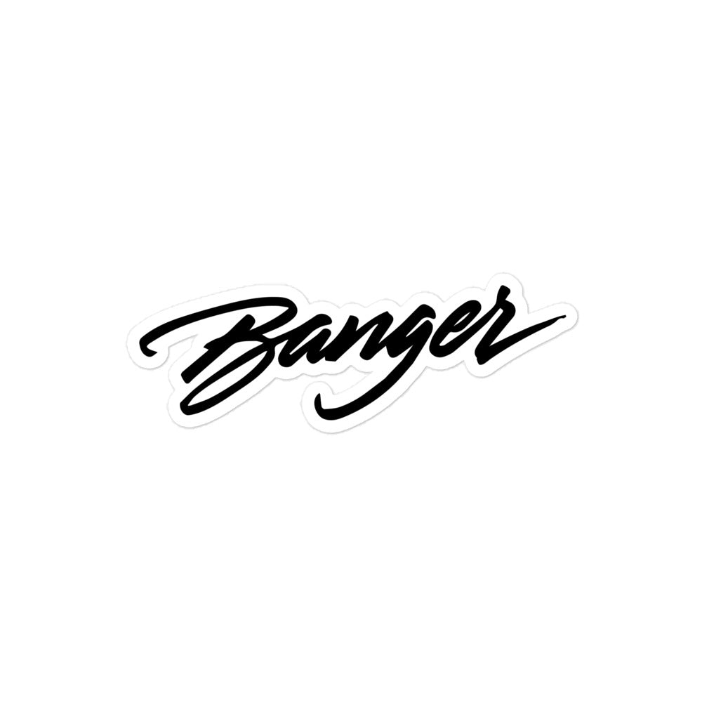 The Banger Script stickers